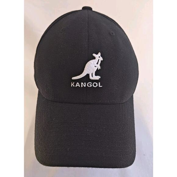 Kangol Black Hat Fitted OSFA Wool Vintage OG Original Kangol Blue Baseball Cap - Picture 1 of 8